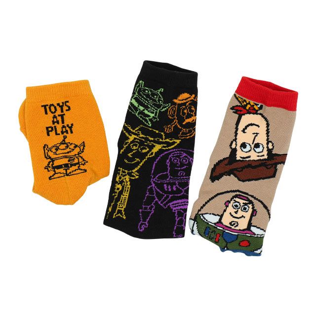 【ベビードール】トイ・ストーリー クルーソックスセット 9135 / ベビーサイズ キッズ くつ下 靴下 3足セット 3足組み 3点セット プチプラ 10-13cm・13-16cm滑り止め付き プレゼント 贈り物