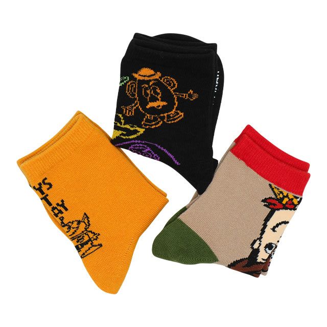 【ベビードール】トイ・ストーリー クルーソックスセット 9135 / ベビーサイズ キッズ くつ下 靴下 3足セット 3足組み 3点セット プチプラ 10-13cm・13-16cm滑り止め付き プレゼント 贈り物