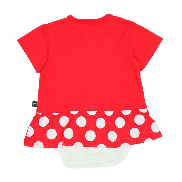 【ベビードール】ミニー なりきるロンパース 9175B / ベビーサイズ 赤ちゃん 出産祝い 贈り物 プレゼント ベビー服 フード付き 立体モチーフ スナップボタン センター開き 仮装 コスチューム コスプレ