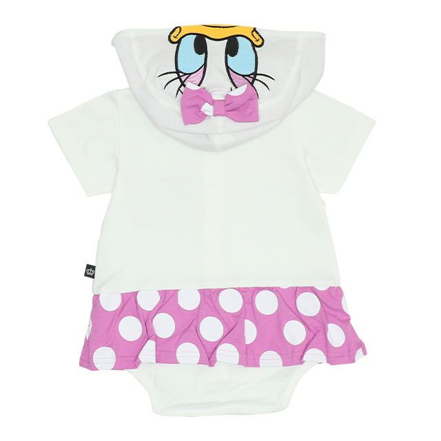 【ベビードール】デイジー なりきるロンパース 9175B / ベビーサイズ 赤ちゃん 出産祝い 贈り物 プレゼント ベビー服 フード付き 立体モチーフ スナップボタン センター開き 仮装 コスチューム コスプレ