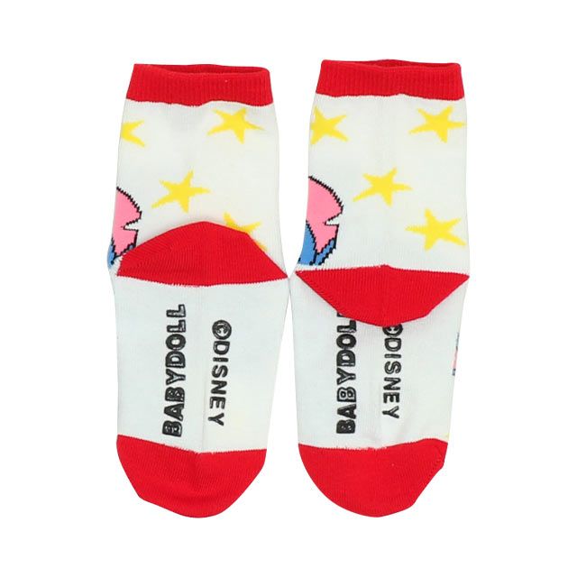 【ベビードール】スティッチ クルーソックス 9184 / ベビーサイズ キッズ くつ下 靴下 プチプラ 10-13cm・13-16cm滑り止め付き プレゼント 贈り物