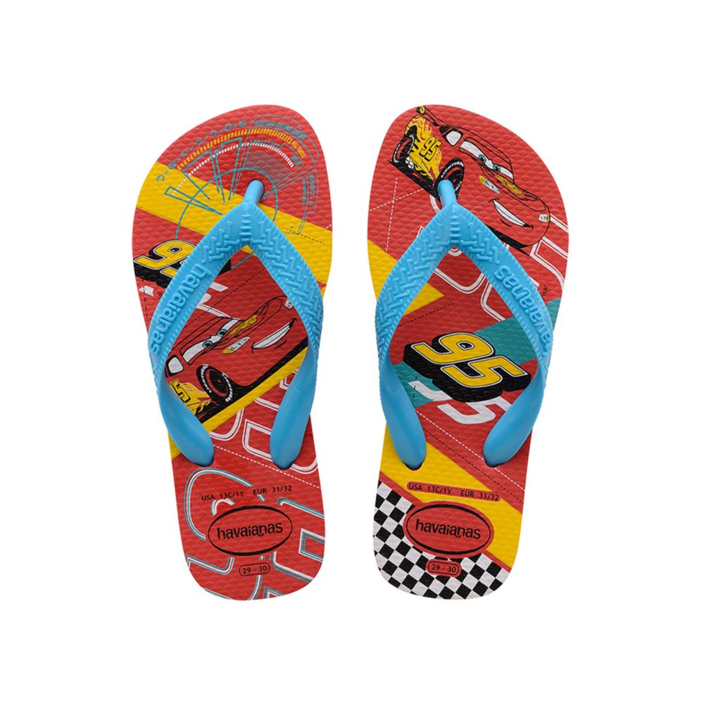 公式 ショップディズニー Havaianas カーズ ライトニング マックィーン Kids キッズ サンダル ターコイズ