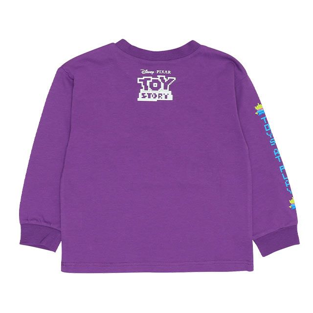 【ベビードール】トイ・ストーリー ピクセルプリント ロングTシャツ 9198K / ベビーサイズ キッズ トップス 長袖 ロンT インナー 天竺素材 発泡プリント ウッディ バズ