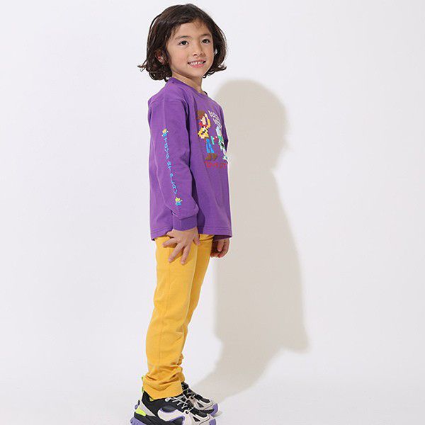 【ベビードール】トイ・ストーリー ピクセルプリント ロングTシャツ 9198K / ベビーサイズ キッズ トップス 長袖 ロンT インナー 天竺素材 発泡プリント ウッディ バズ