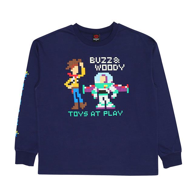 【ベビードール】トイ・ストーリー ピクセルプリント ロングTシャツ 9198A