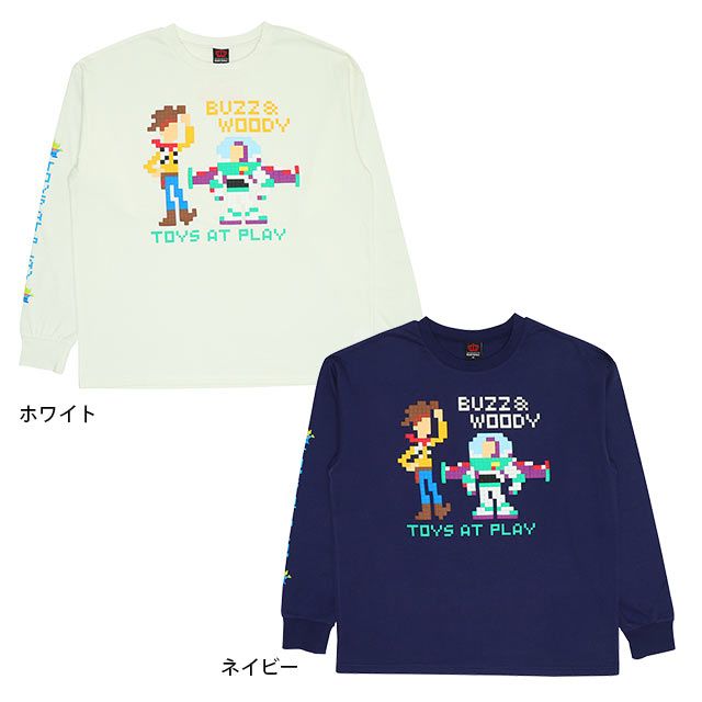 【ベビードール】トイ・ストーリー ピクセルプリント ロングTシャツ 9198A
