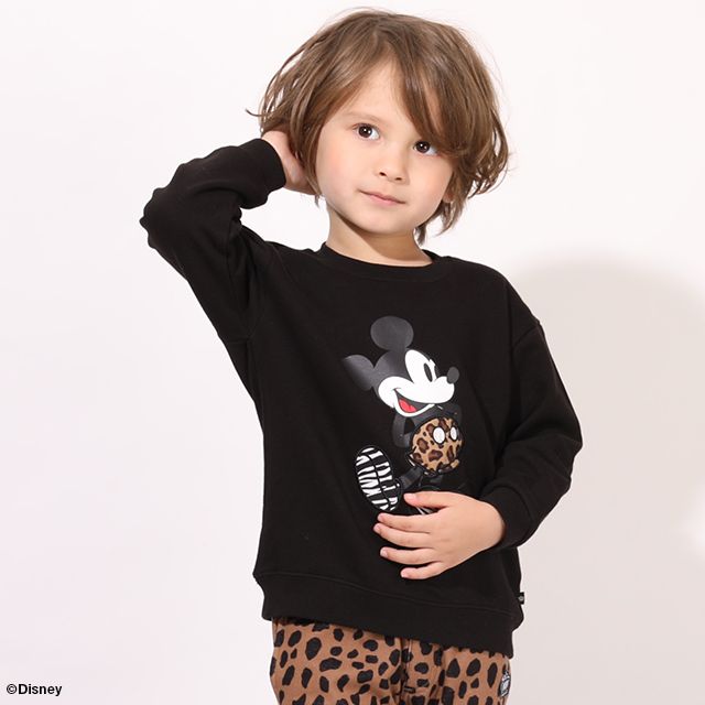 公式 ショップディズニー ベビードール ミッキー アニマル柄貼付 トレーナー 親子お揃い 7529k