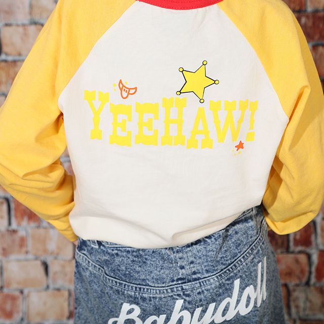 【ベビードール】ウッディ ラグラン ロングTシャツ 9202K