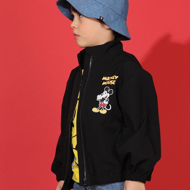 【ベビードール】ミッキー ウィンドブレーカー 9203K / ベビーサイズ キッズ トップス 羽織 軽アウター ジャケット 撥水 ファスナーガード付き 春秋冬