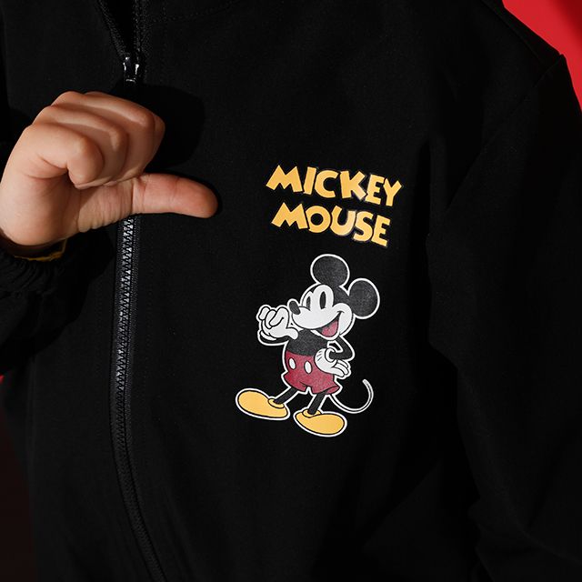 【ベビードール】ミッキー ウィンドブレーカー 9203K / ベビーサイズ キッズ トップス 羽織 軽アウター ジャケット 撥水 ファスナーガード付き 春秋冬