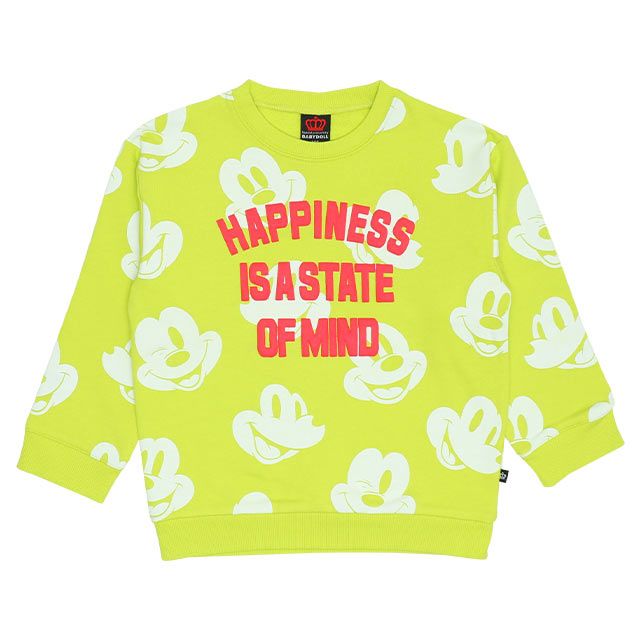 【ベビードール】ミッキー 親子お揃い 総柄トレーナー 9210K / ベビーサイズ キッズ トップス 長袖 スウェット素材 リンクコーデ ペアルック 親子コーデ 春秋冬