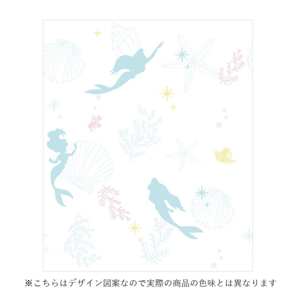 アリエル ディズニー 外から見えにくい レースカーテンUVカット効果あり 2枚セット  [SB-556-D]