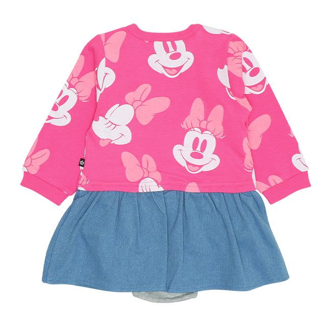 【ベビードール】 ミニー総柄デニム切替ロンパース 9228B