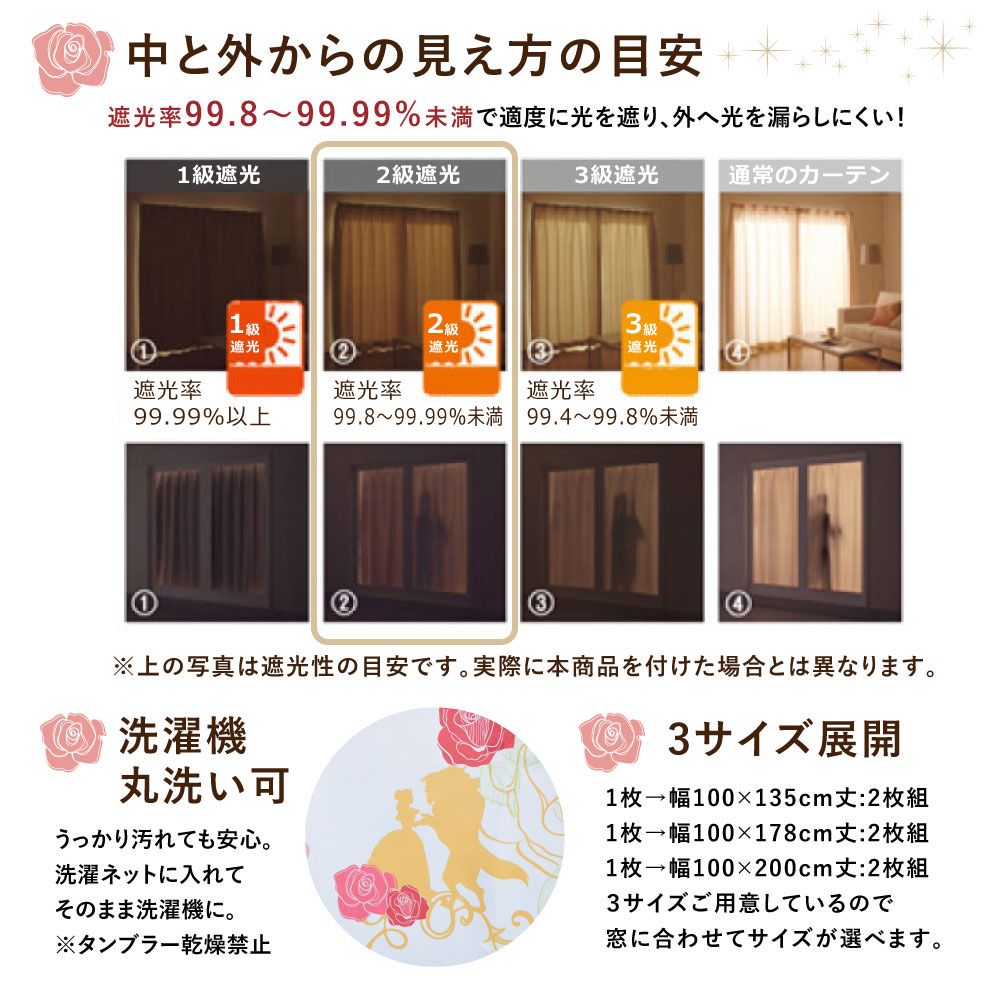 ベル横絵羽 2級 遮光 遮熱 カーテン 2枚セット[SB-630]