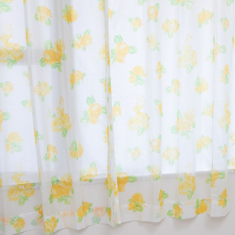 ベル 美女と野獣 外から見えにくい レースカーテンUVカット効果あり 2枚セット  [SB-635-D]