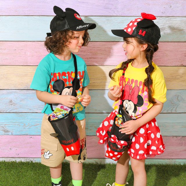 【ベビードール】ミニー 親子お揃い キャラクターTシャツ 9230K