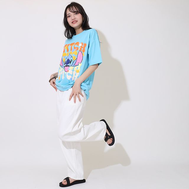 【ベビードール】スティッチ 親子お揃い キャラクターTシャツ 9230A