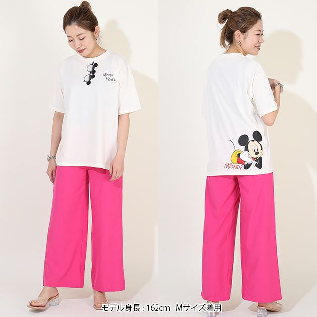 【ベビードール】ミッキー 親子お揃い サングラスTシャツ 9231A / 大人 ユニセックス 男女兼用 リンクコーデ ペアルック 親子コーデ トップス 半袖 天竺素材