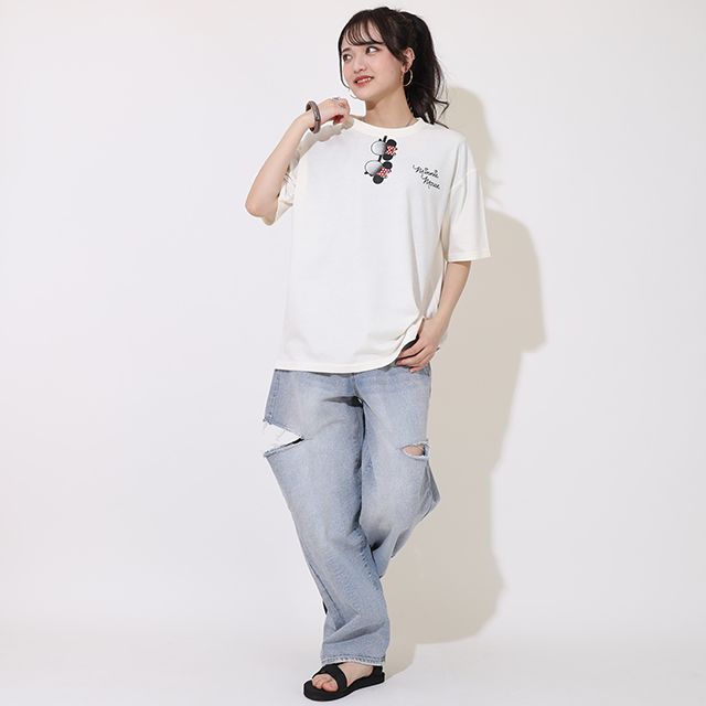 【ベビードール】ミニー 親子お揃い サングラスTシャツ 9231A / 大人 ユニセックス 男女兼用 リンクコーデ ペアルック 親子コーデ トップス 半袖 天竺素材