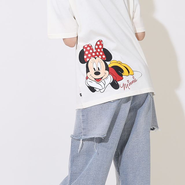 【ベビードール】ミニー 親子お揃い サングラスTシャツ 9231A / 大人 ユニセックス 男女兼用 リンクコーデ ペアルック 親子コーデ トップス 半袖 天竺素材