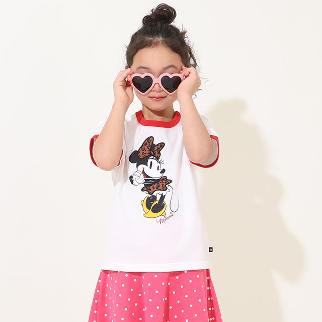 【ベビードール】ミニー 親子お揃い リンガーTシャツ 9235K