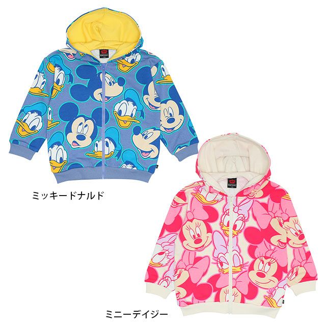 【ベビードール】ミッキー＆ドナルド 総柄ジップパーカー 9237K