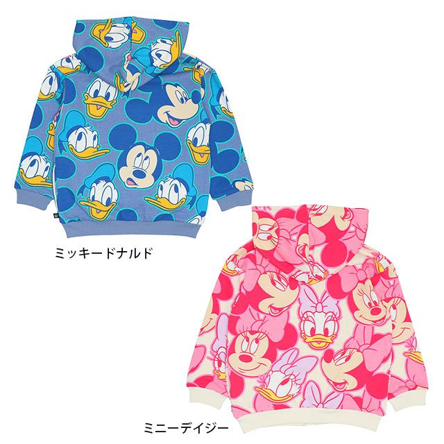 【ベビードール】ミッキー＆ドナルド 総柄ジップパーカー 9237K