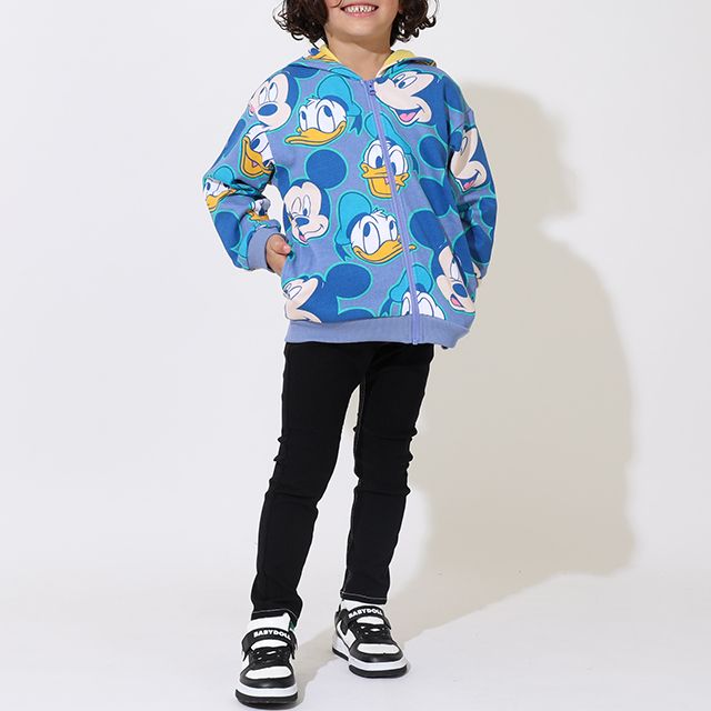 【ベビードール】ミッキー＆ドナルド 総柄ジップパーカー 9237K