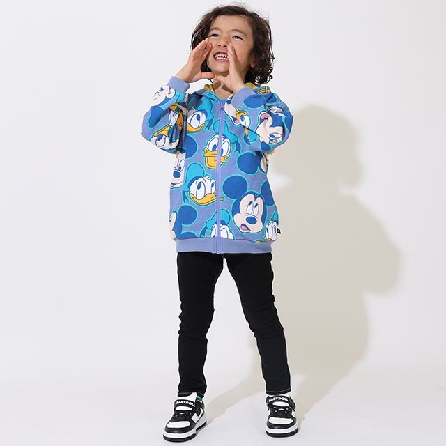 【ベビードール】ミッキー＆ドナルド 総柄ジップパーカー 9237K