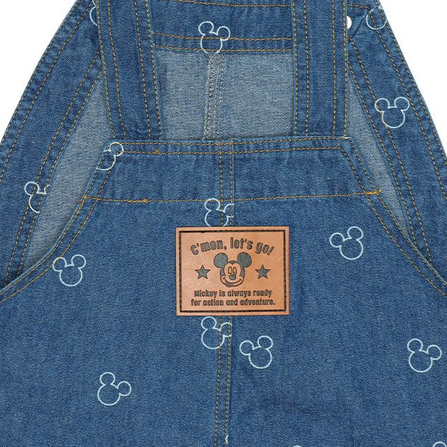 【ベビードール】ミッキー 総柄デニムサロペット 9241K