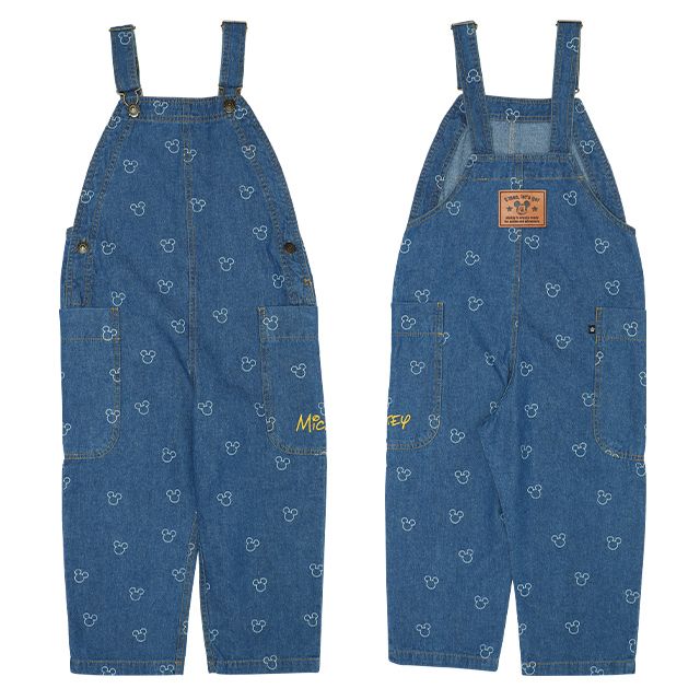 【ベビードール】ミッキー 総柄デニムサロペット 9241K