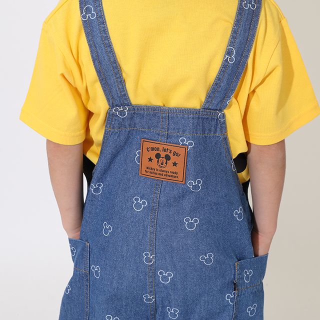 【ベビードール】ミッキー 総柄デニムサロペット 9241K