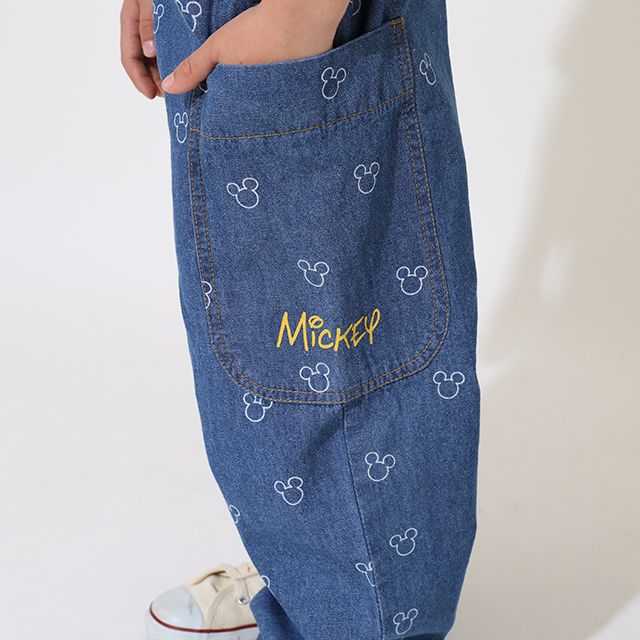 【ベビードール】ミッキー 総柄デニムサロペット 9241K