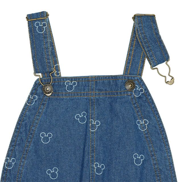【ベビードール】ミッキー 総柄デニムサロペット 9241K