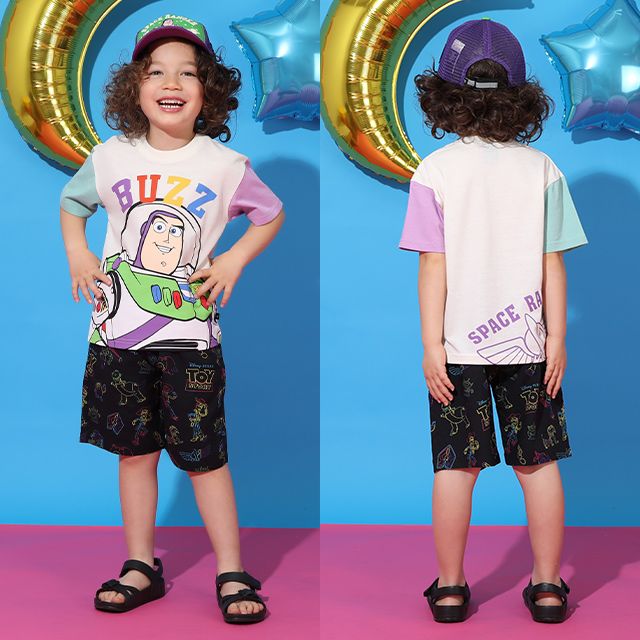 【ベビードール】バズ・ライトイヤー 親子お揃い BIGフェイスTシャツ 9271K