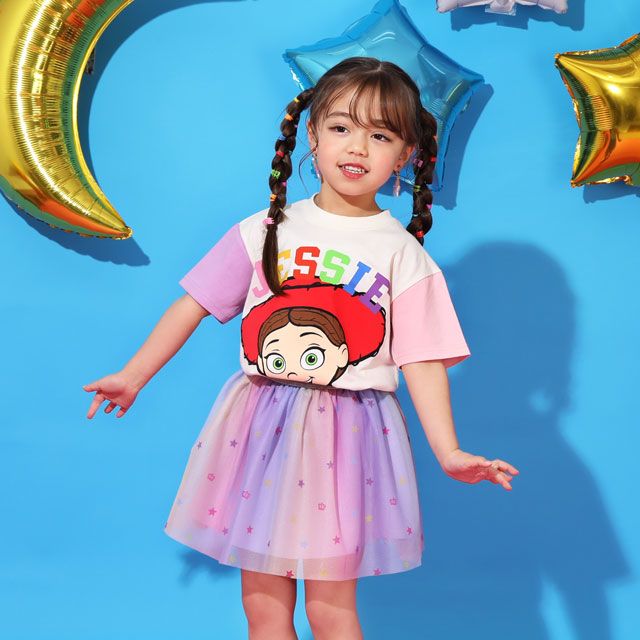 【ベビードール】ジェシー 親子お揃い BIGフェイスTシャツ 9271K