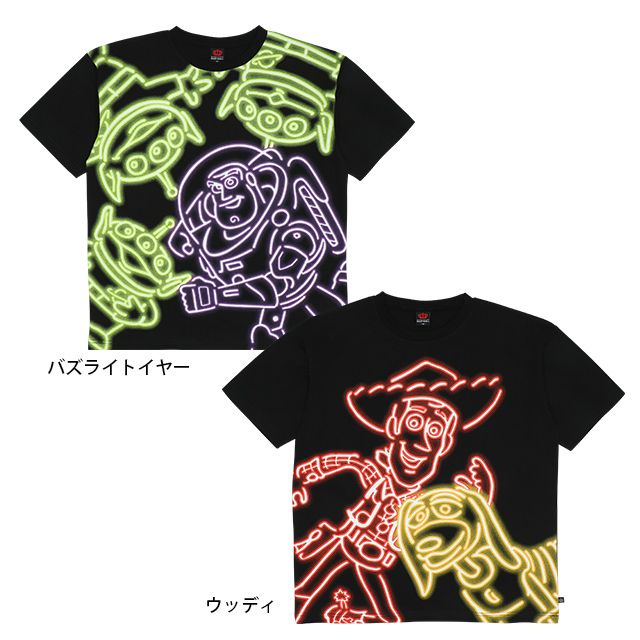【ベビードール】ウッディ 親子お揃い 蓄光ネオンTシャツ 9275A