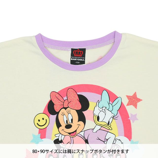 【ベビードール】ミニー＆デイジー 裾リボンTシャツ 9286K