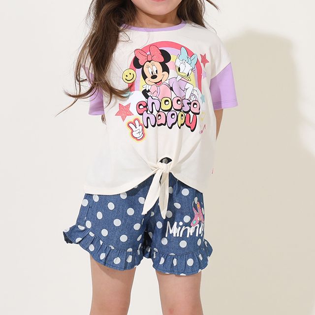 【ベビードール】ミニー＆デイジー 裾リボンTシャツ 9286K