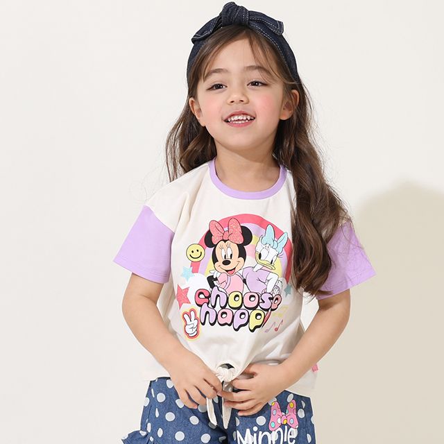 【ベビードール】ミニー＆デイジー 裾リボンTシャツ 9286K