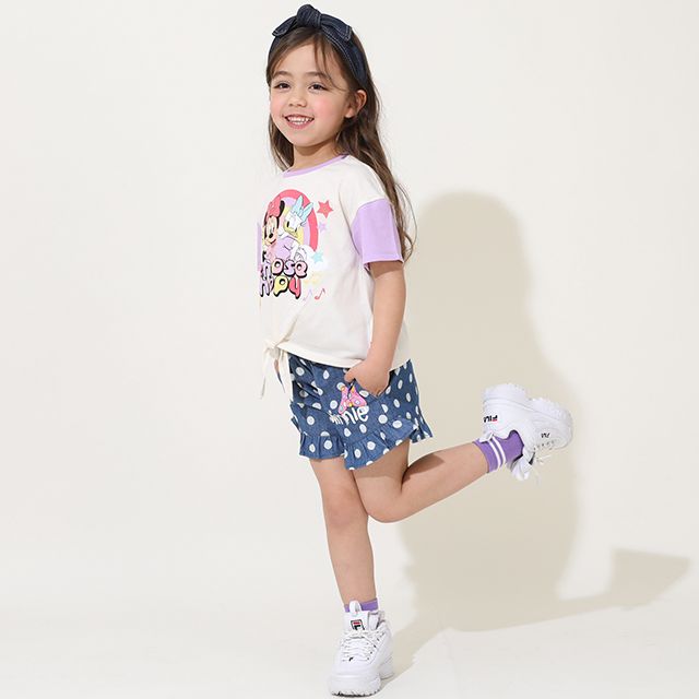 【ベビードール】ミニー＆デイジー 裾リボンTシャツ 9286K