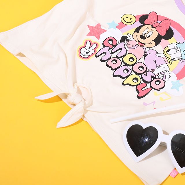 【ベビードール】ミニー＆デイジー 裾リボンTシャツ 9286K