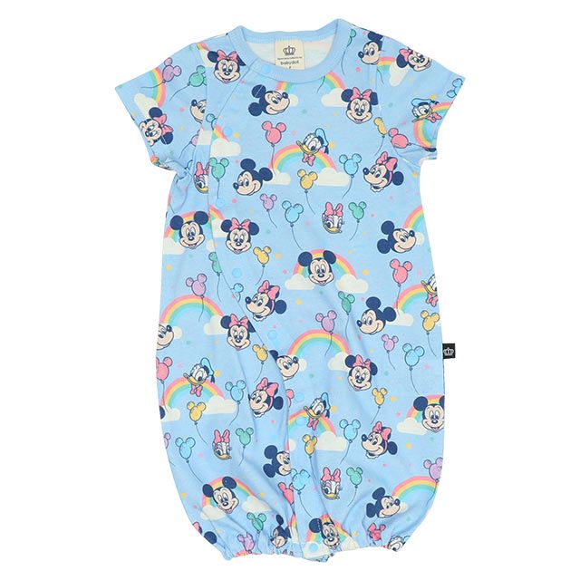 【ベビードール】ミッキー ミニー ドナルド デイジー 総柄半袖2WAYオール 9287B