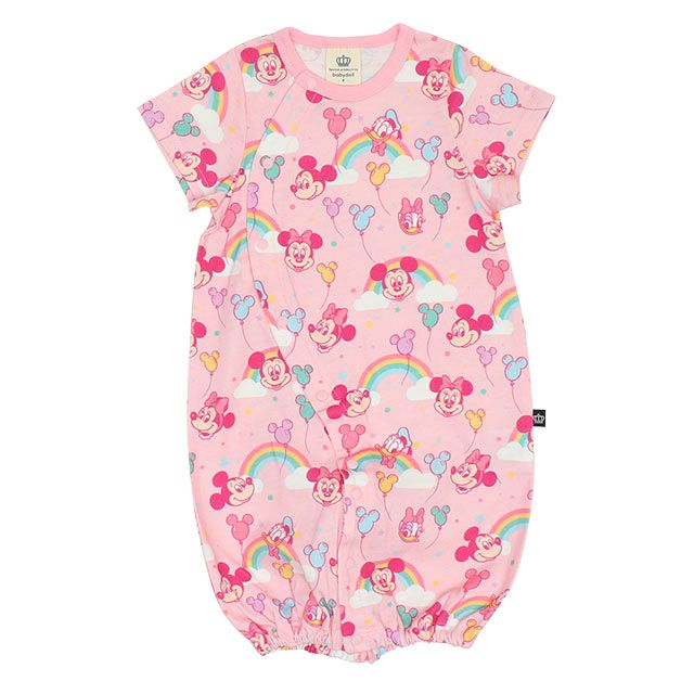 【ベビードール】ミッキー ミニー ドナルド デイジー 総柄半袖2WAYオール 9287B