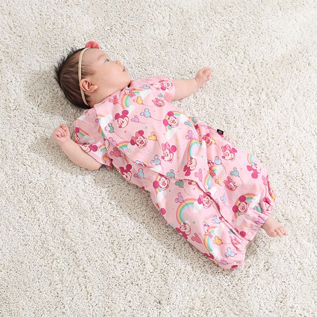 【ベビードール】ミッキー ミニー ドナルド デイジー 総柄半袖2WAYオール 9287B