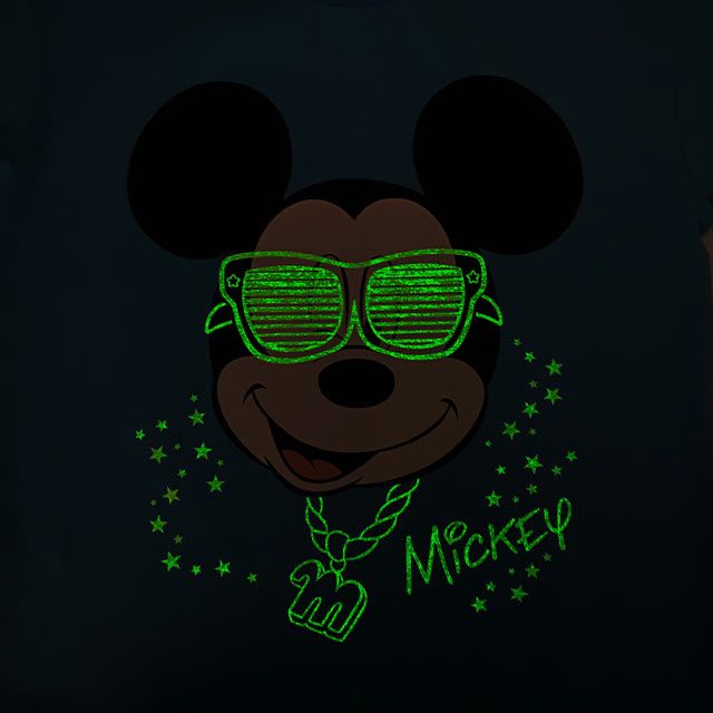 【ベビードール】ミッキー 親子お揃い 蓄光BIGフェイスTシャツ 9301K