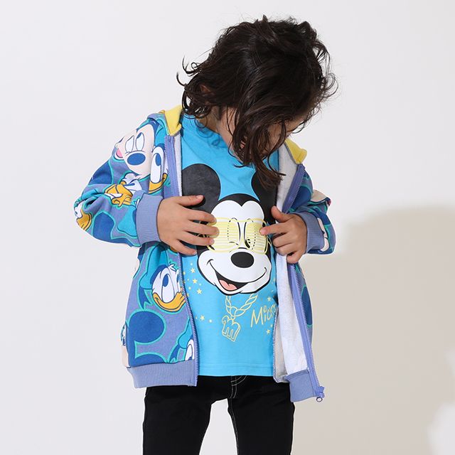 【ベビードール】ミッキー 親子お揃い 蓄光BIGフェイスTシャツ 9301K