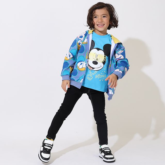 【ベビードール】ミッキー 親子お揃い 蓄光BIGフェイスTシャツ 9301K