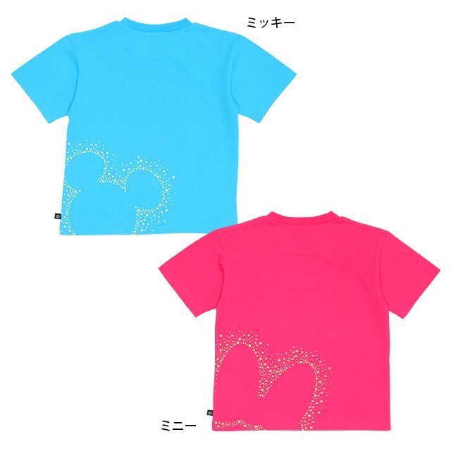 【ベビードール】ミニー 親子お揃い 蓄光BIGフェイスTシャツ 9301K