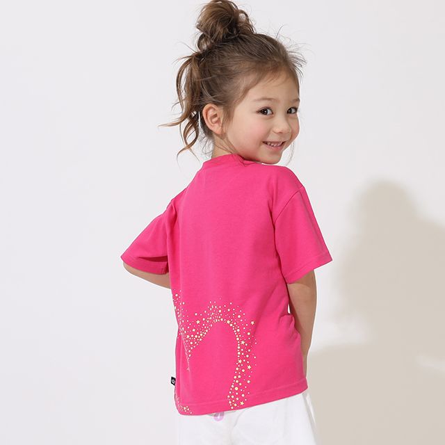 【ベビードール】ミニー 親子お揃い 蓄光BIGフェイスTシャツ 9301K